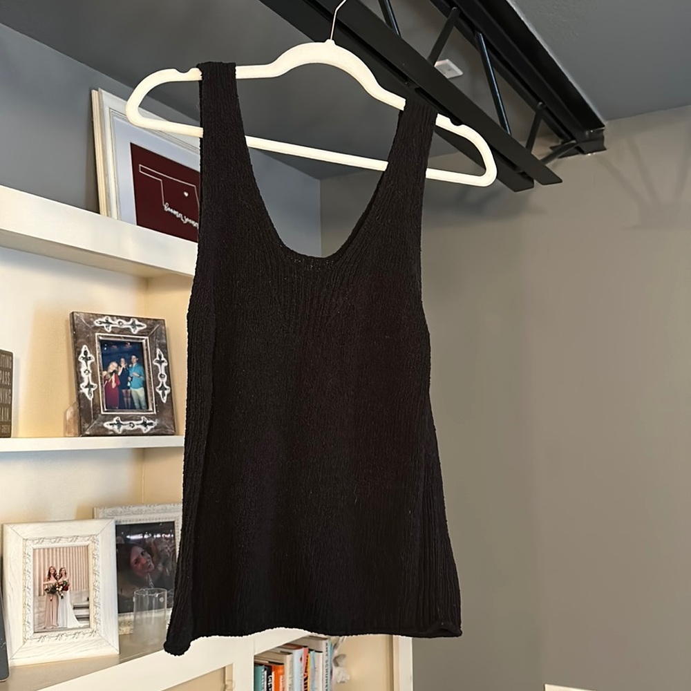 Madewell black sweater tank